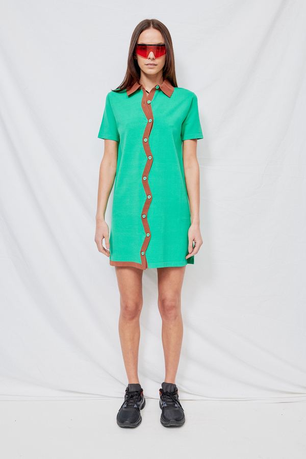 ph5 green dress ASTER REVERSIBLE WAVY ASYMMETRIC DRESS– PH5 main image 1