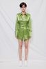Assembly Satin Mini Shirtdress - Green - Thumbnail 5