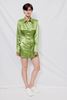 Assembly Satin Mini Shirtdress - Green - Thumbnail 6