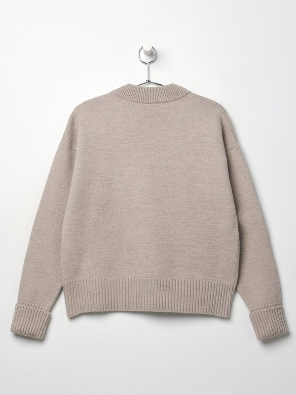 AMI DE COEUR H21K303.018 OVERSIZED CARDIGAN - CHAMPAGNE | Garmentory