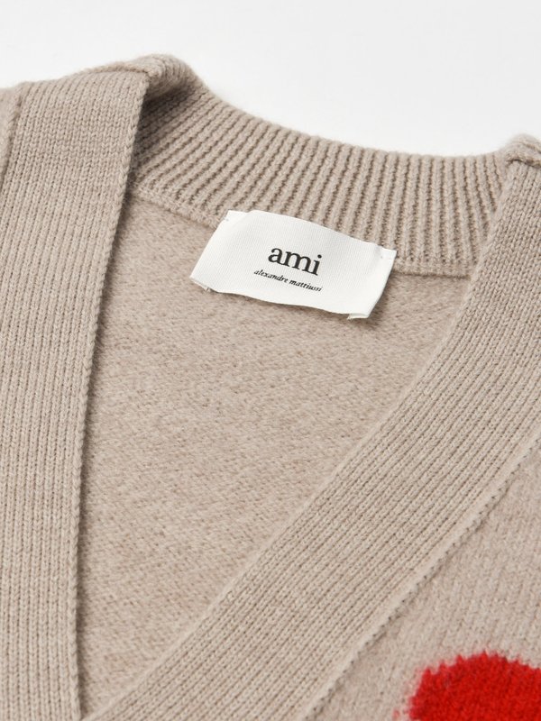 AMI DE COEUR H21K303.018 OVERSIZED CARDIGAN - CHAMPAGNE | Garmentory