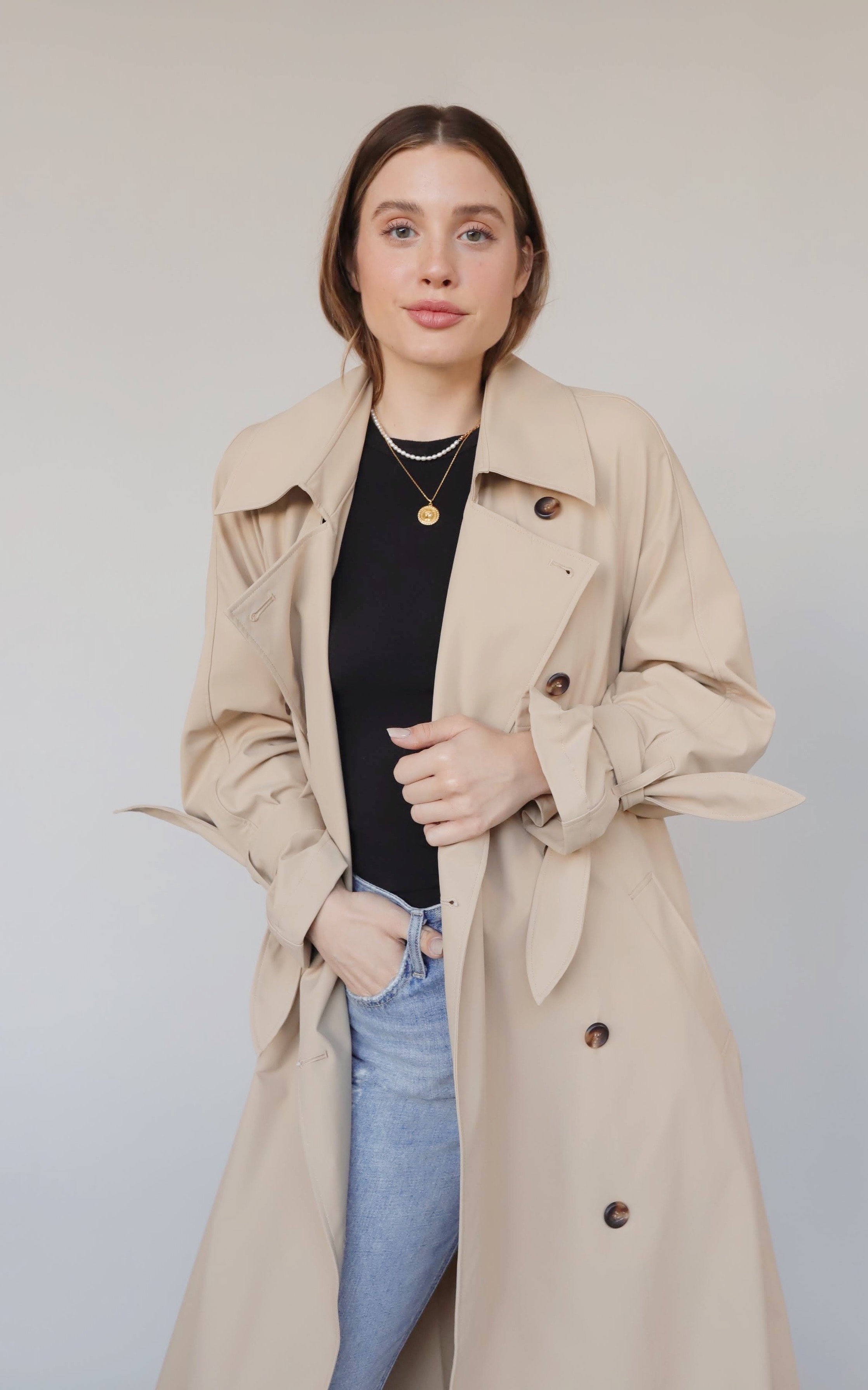 lattelier Oversized Belted Trench Coat | Garmentory