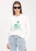 Derek Lam Aubrey Sweatshirt - Soft White/Green - Thumbnail 2