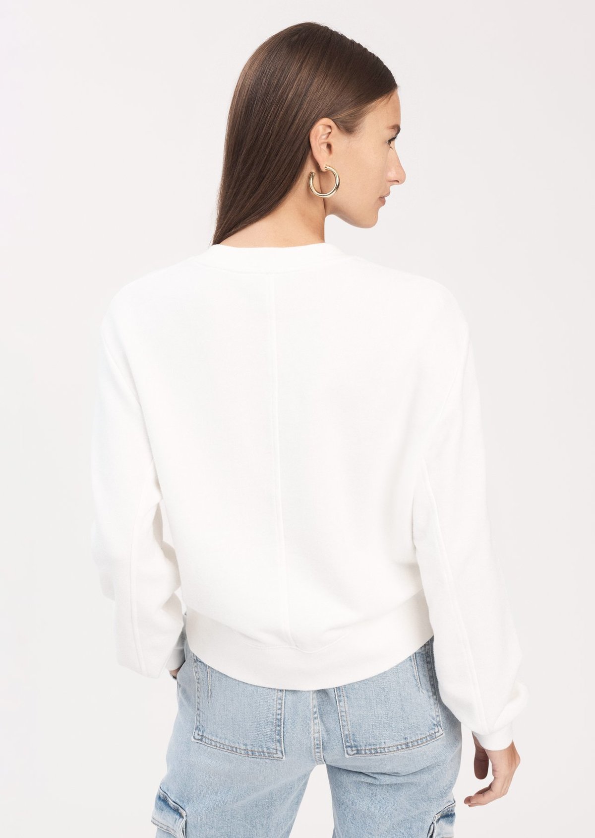 Derek Lam Aubrey Sweatshirt - Soft White/Green - Image 4 of 6