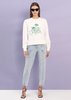 Derek Lam Aubrey Sweatshirt - Soft White/Green - Thumbnail 6