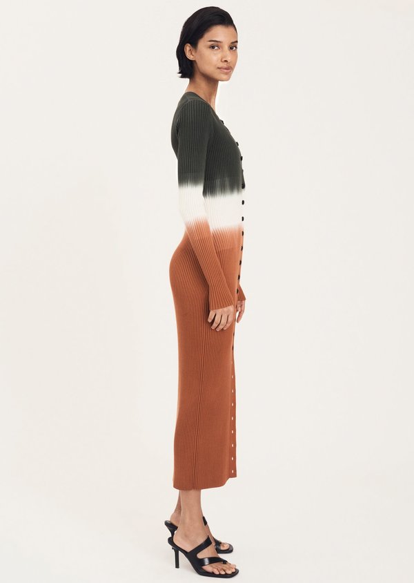 Derek Lam Tianna Button Front Rib Knit 