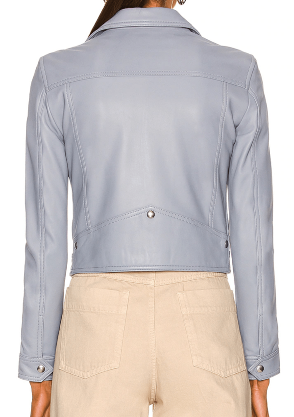 IRO Kolmar Leather Jacket - Calm Blue 