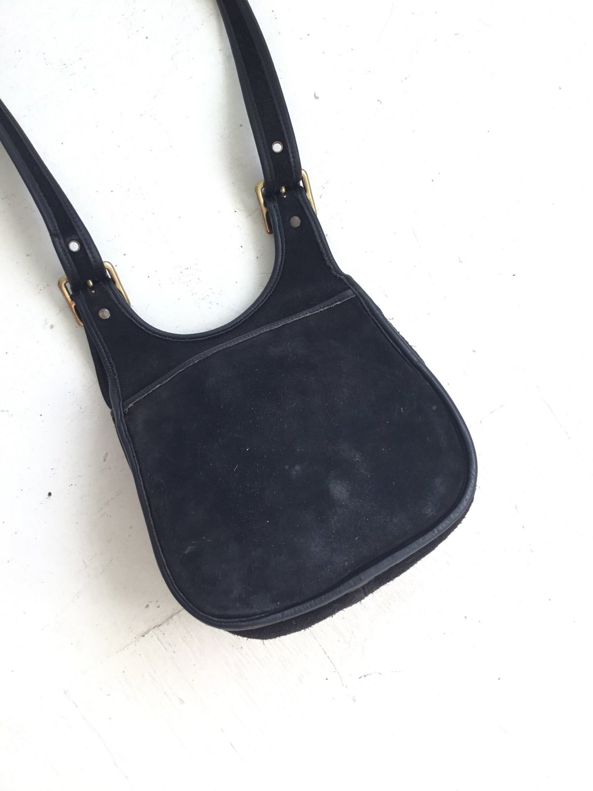 Vintage Coach suede saddle bag - Black - Image 3 of 3