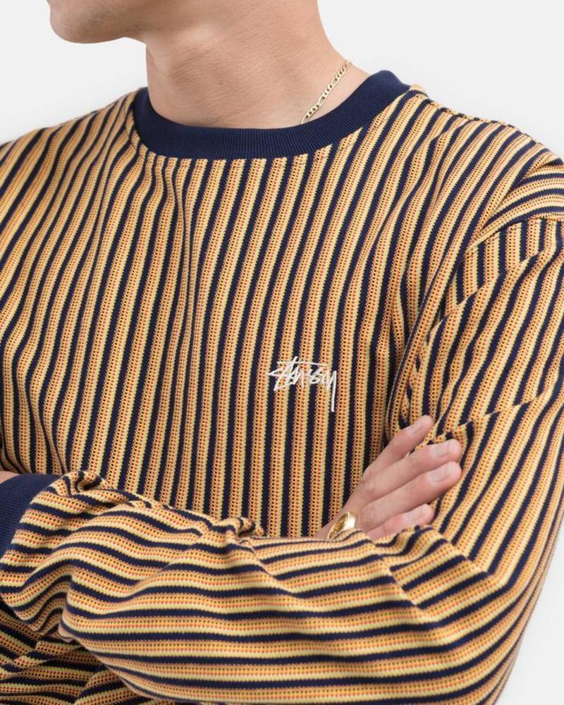 Stussy Vertical Dot Striped Ls Crew