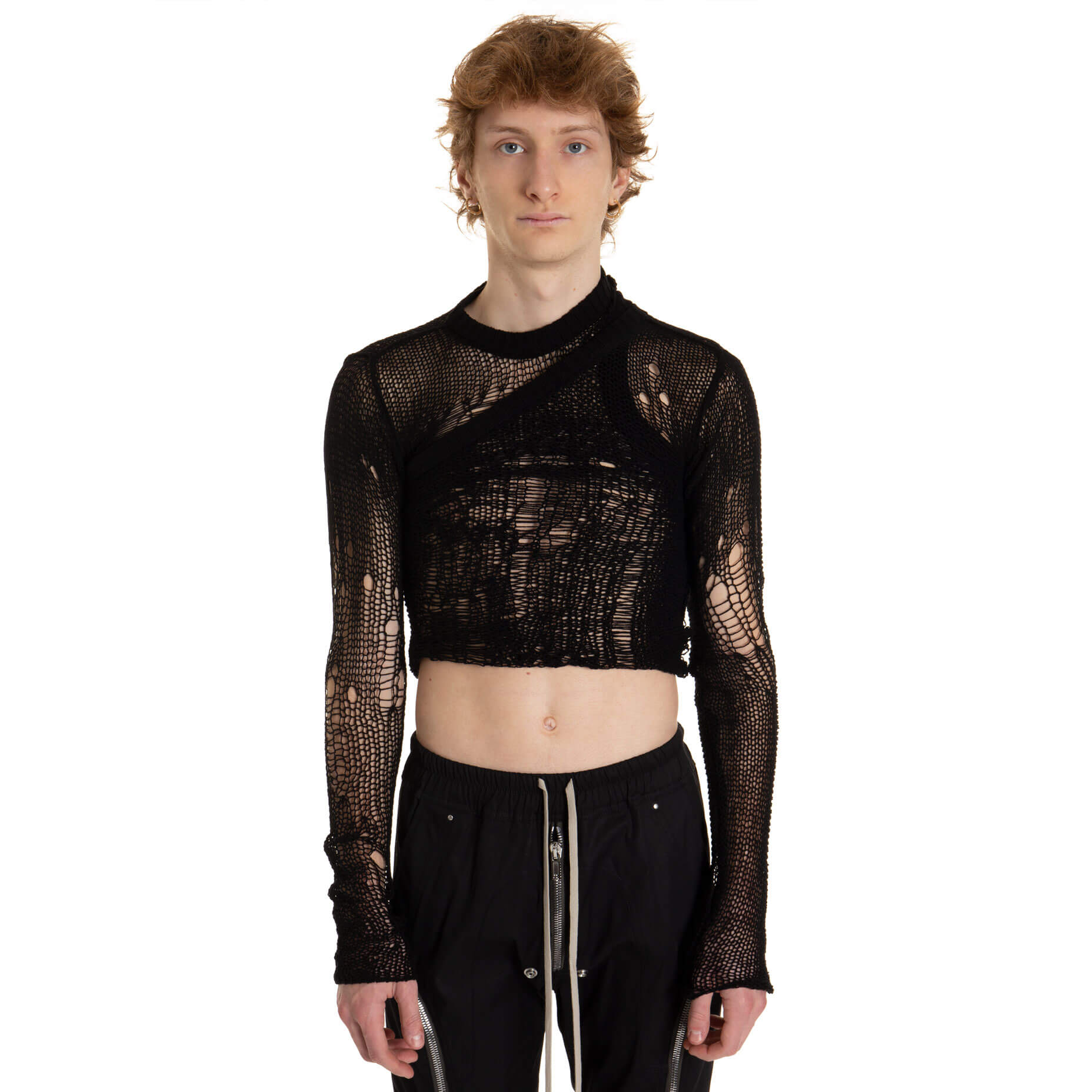 RICK OWENS Banana Net ls tee | Garmentory