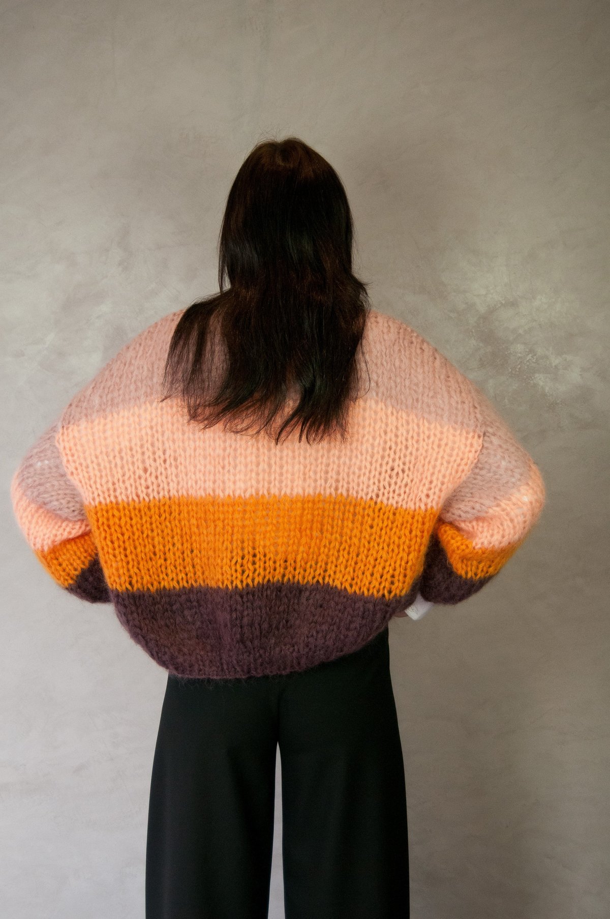 Maiami Mohair Big Bomber Cardigan - Antique Pink Plum - Image 3 of 3