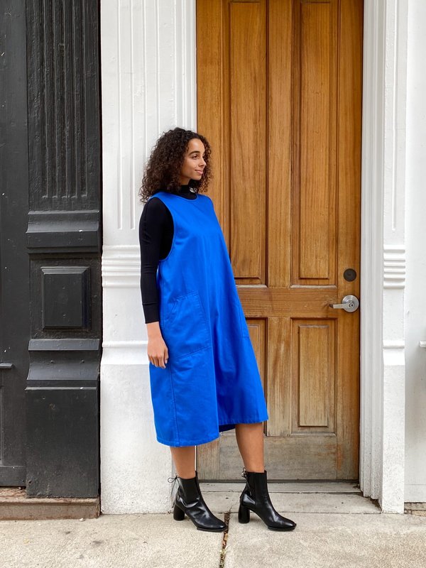 kowtow denim dress Kowtow - Iris Organic Denim Dress - Indigo blue