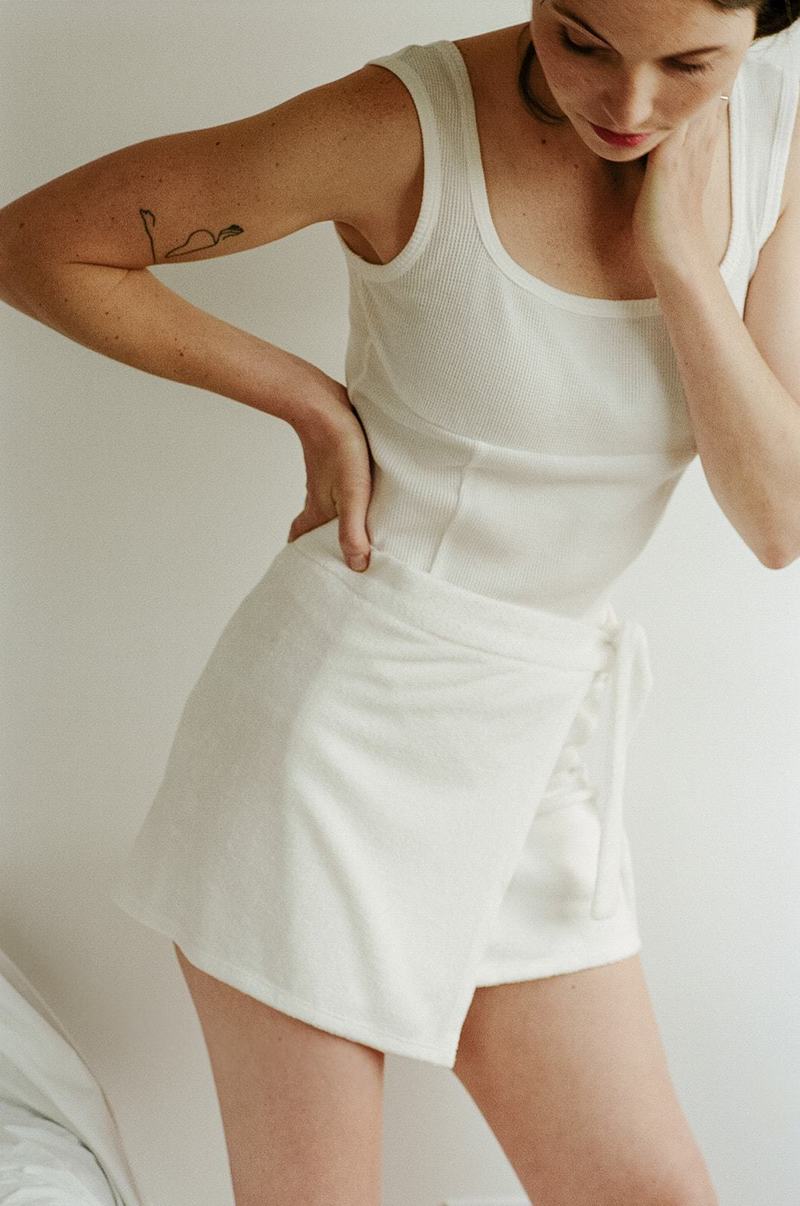 BUCI Waffle Top - White