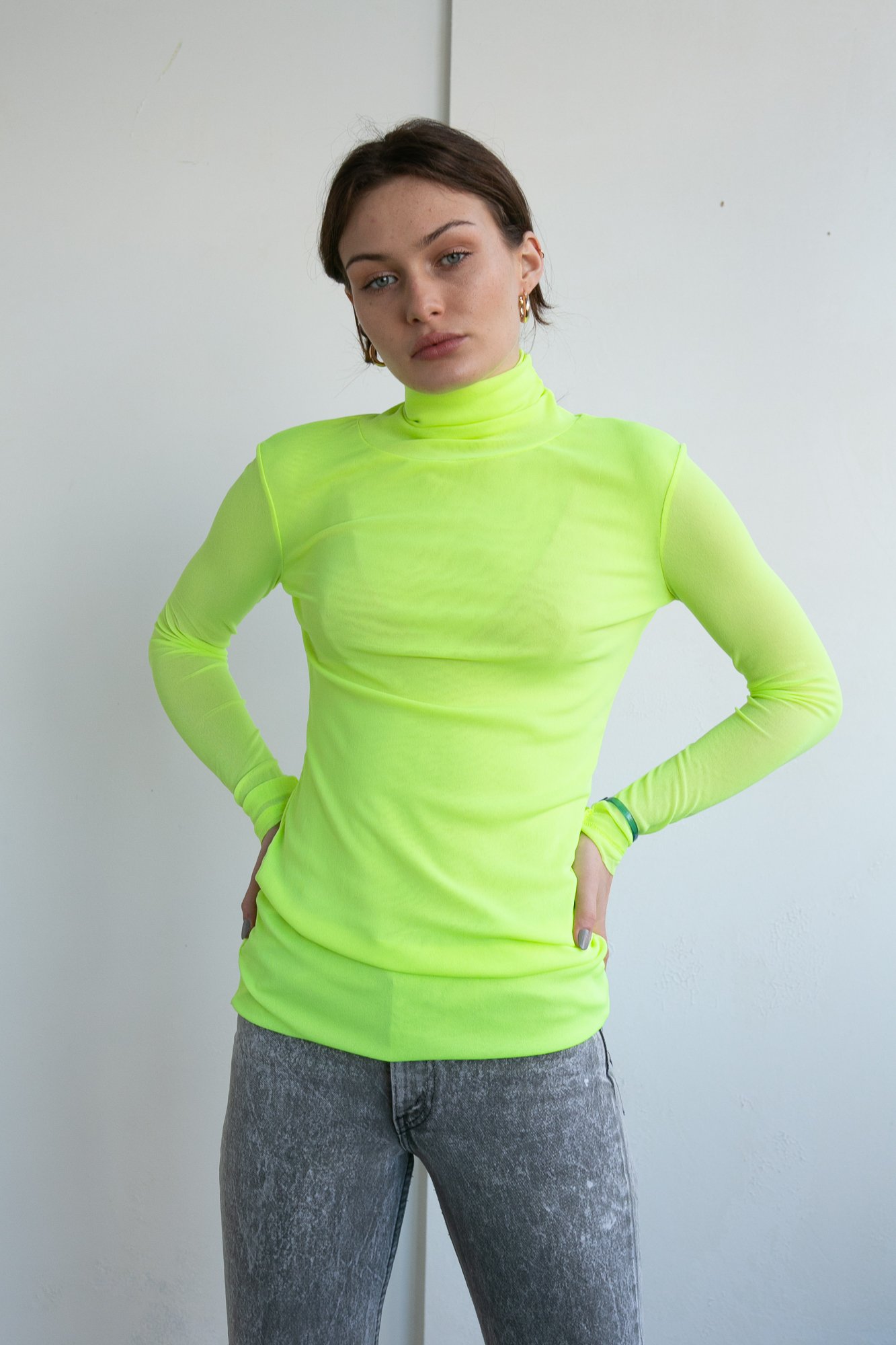 neon polo neck