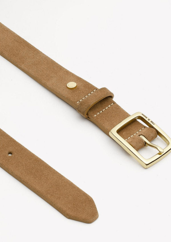 Rag & Bone Baby Boyfriend Belt Suede 30 mm Belt - Camel  display picture 1