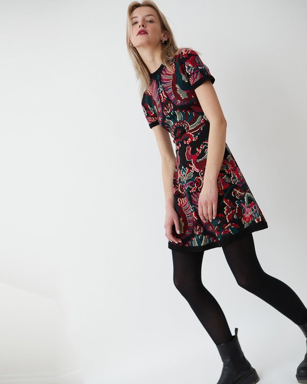 Friends of Jenny Knit Jacquard Dress | Garmentory