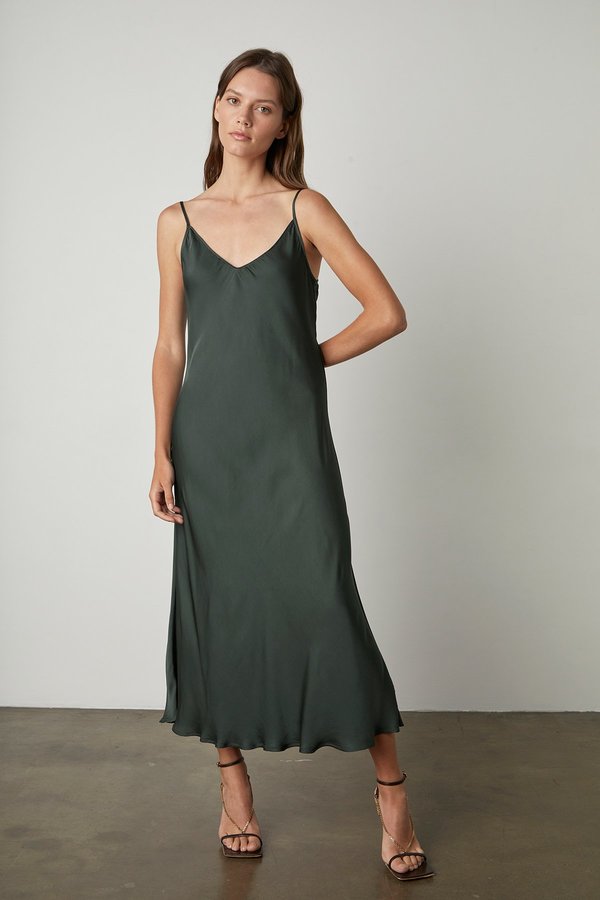 green emerald velvet dress Skye Floral Burnout Velvet Dress main image 0