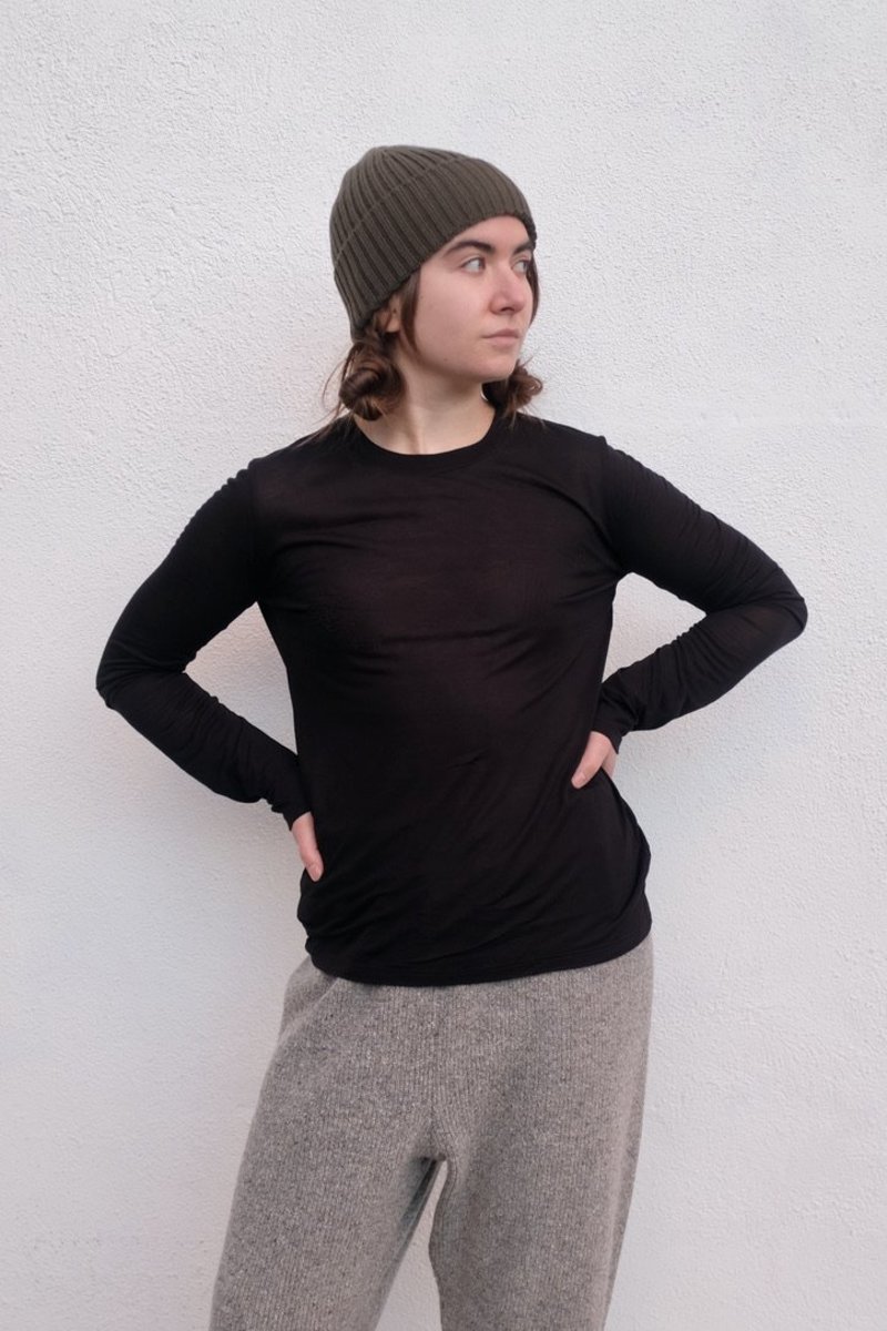 baserange BAMBOO JERSEY LONG SLEEVE TEE Baserange Brown Bamboo