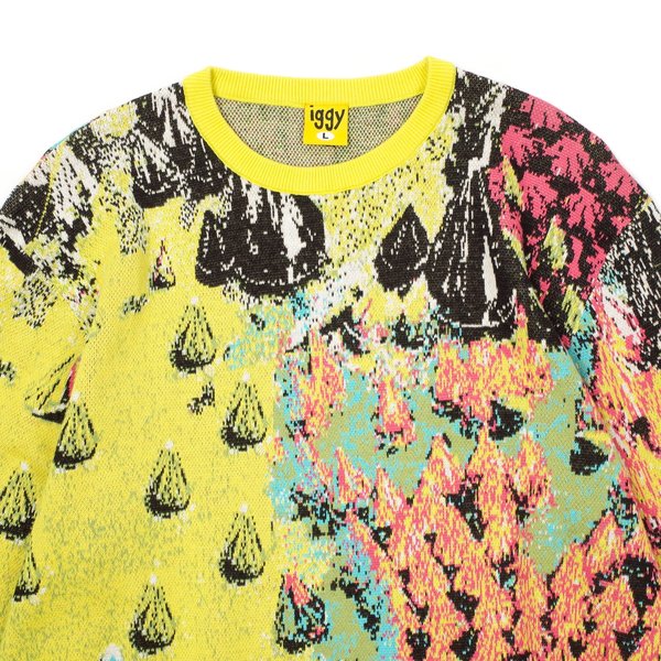 Iggy Nyc Spiked Knit Sweater - Yellow/Multicolour | Garmentory