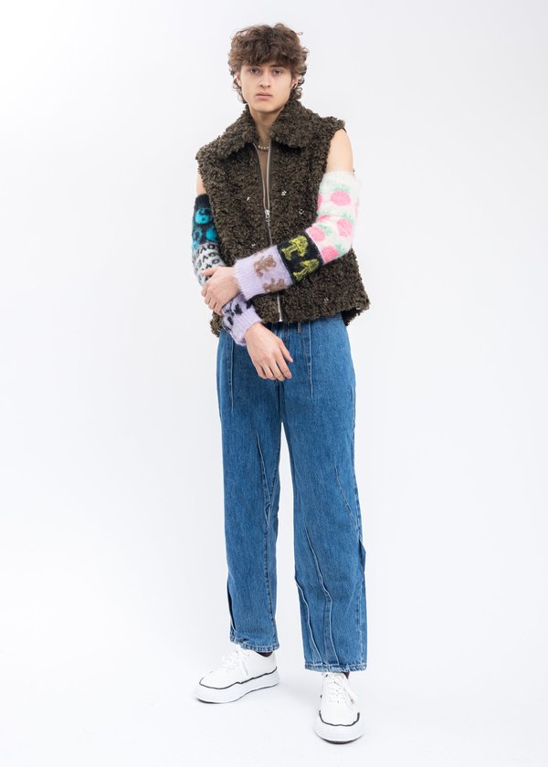 Ashley Williams ニットベスト Ashley Williams Knit Cuties Patchwork Arm/Leg Warmer | Garmentory