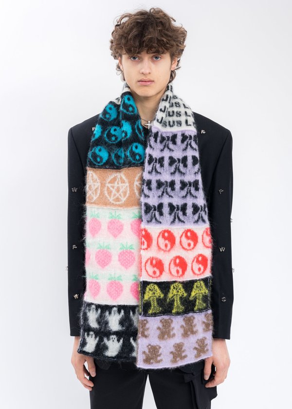 Ashley Williams Knit Cuties Patchwork Scarf | Garmentory