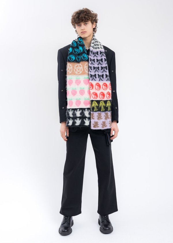 Ashley Williams Knit Cuties Patchwork Scarf | Garmentory