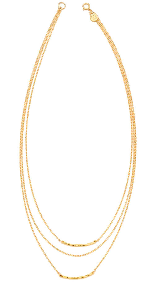 Gorjana Taner Bar Mini Triple Layer Necklace Gorjana Taner Bar Mini Triple Layer Necklace