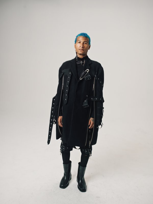 The Soloist ss16リアム期 chester field coat TAKAHIROMIYASHITA The Soloist. Wool Music Staff Strapped