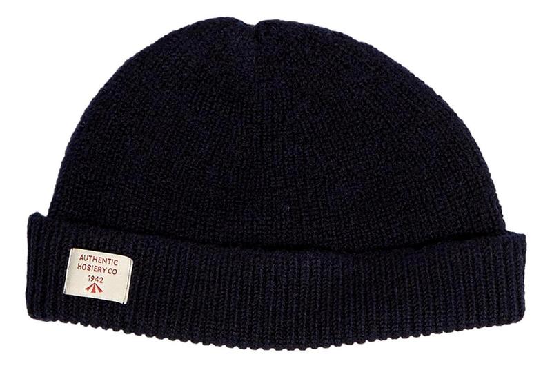 Nigel Cabourn Solid Beanie - Black/Navy | Garmentory