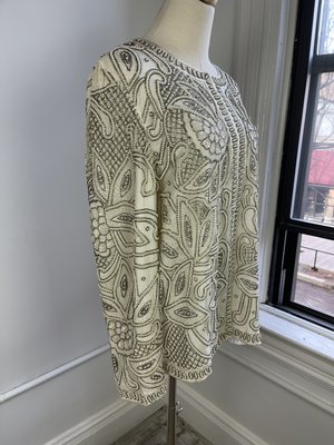 cream sequin jacket