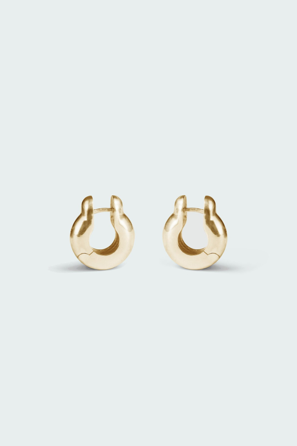 Annika Inez Mini Ample Hinge Earrings - 14k Gold Plated