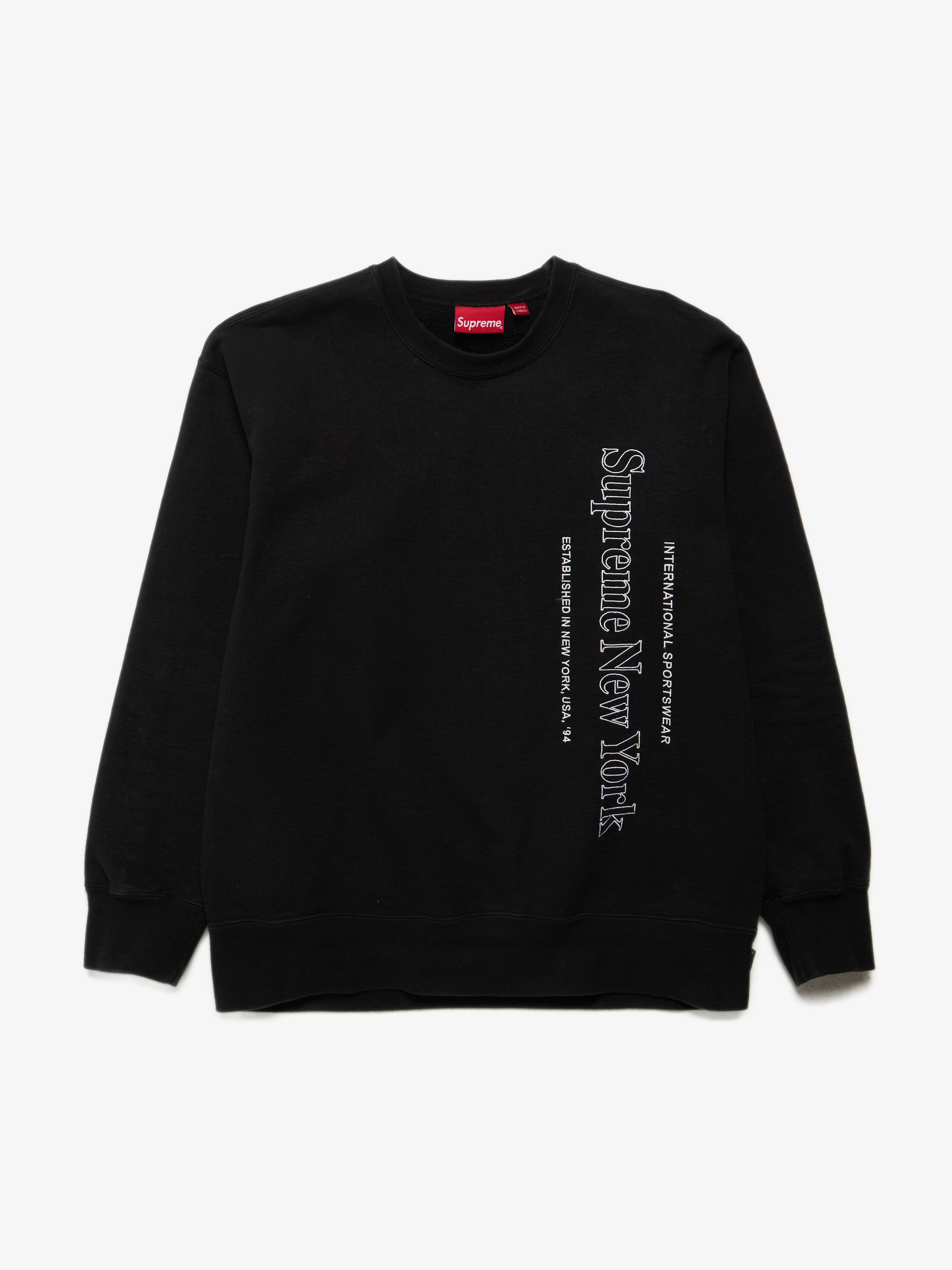 Pre - Loved] Supreme M Front Embroidered Logo Sweater - Black