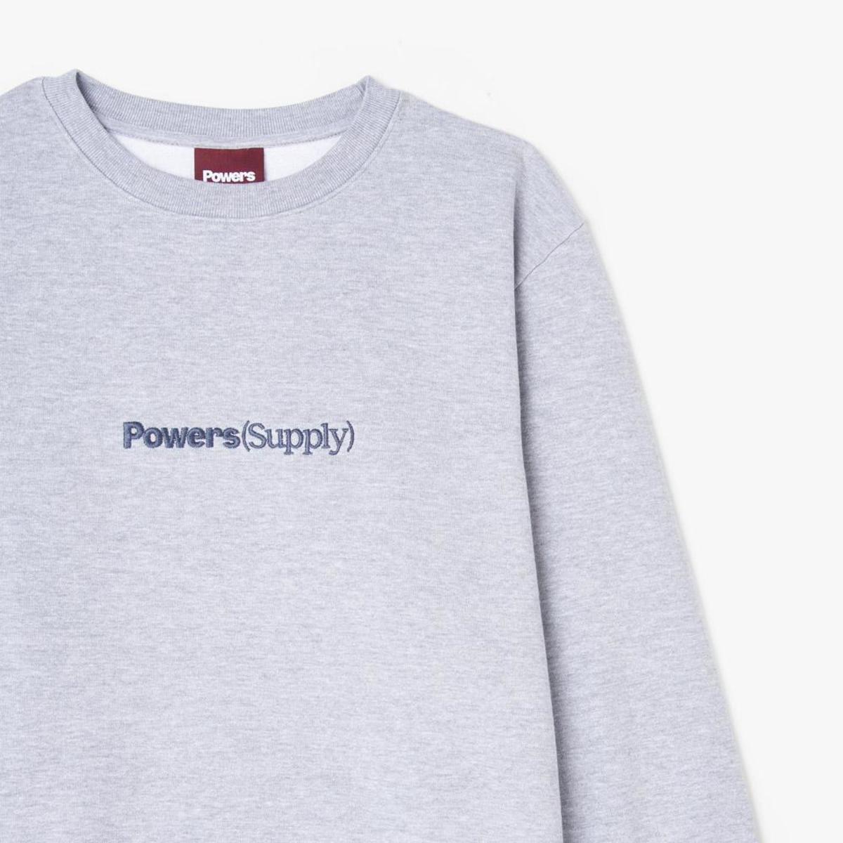 POWERS SUPPLY NEW LOGO CREWNECK グレー Sサイズ