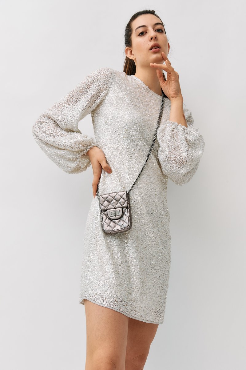 bhldn white sequin dress BHLDN White Sequin Midi Dress, Size 12
