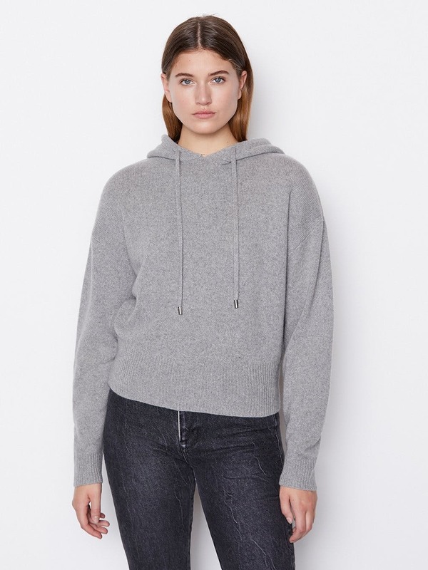 FRAME Denim Cashmere Hoodie - Gris 
