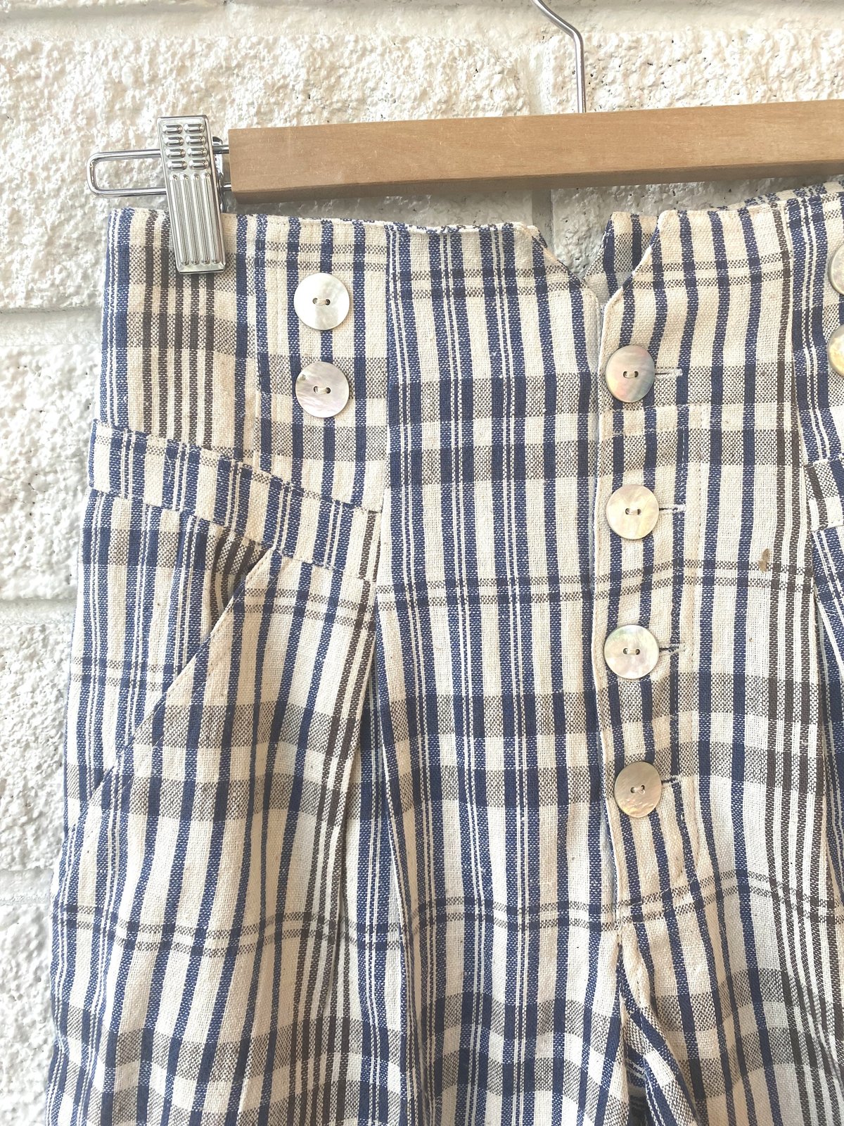 Alix Of Bohemia PETRA PLAID SHORT - GREY BLUE PLAID - Image 4 of 4