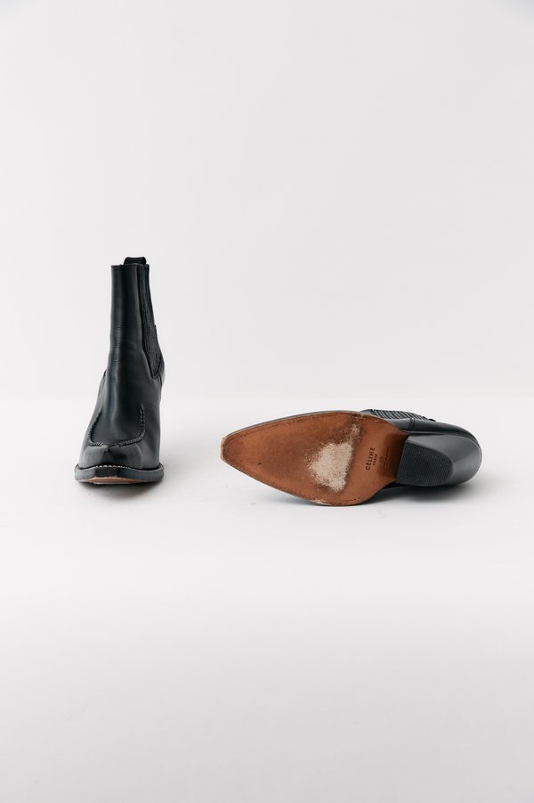 Pre-loved] Celine Pull-On Ankle Boots | Garmentory
