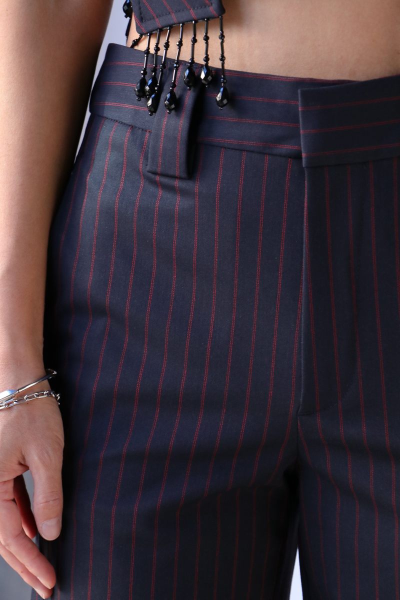 Ganni Side Suit Trousers - Sky Captain