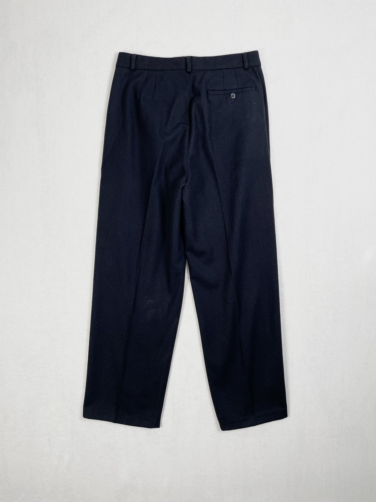 90s Balenciaga Wide-Leg Wool Pleated Pants | Garmentory