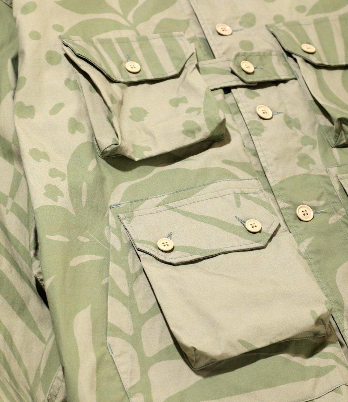 Engineered Garments Explorer Shirt Jacket - Khaki Olive Leaf