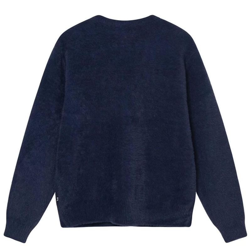 トップス stussy shaggy cardigan M navy Shaggy Cardigan – Premier