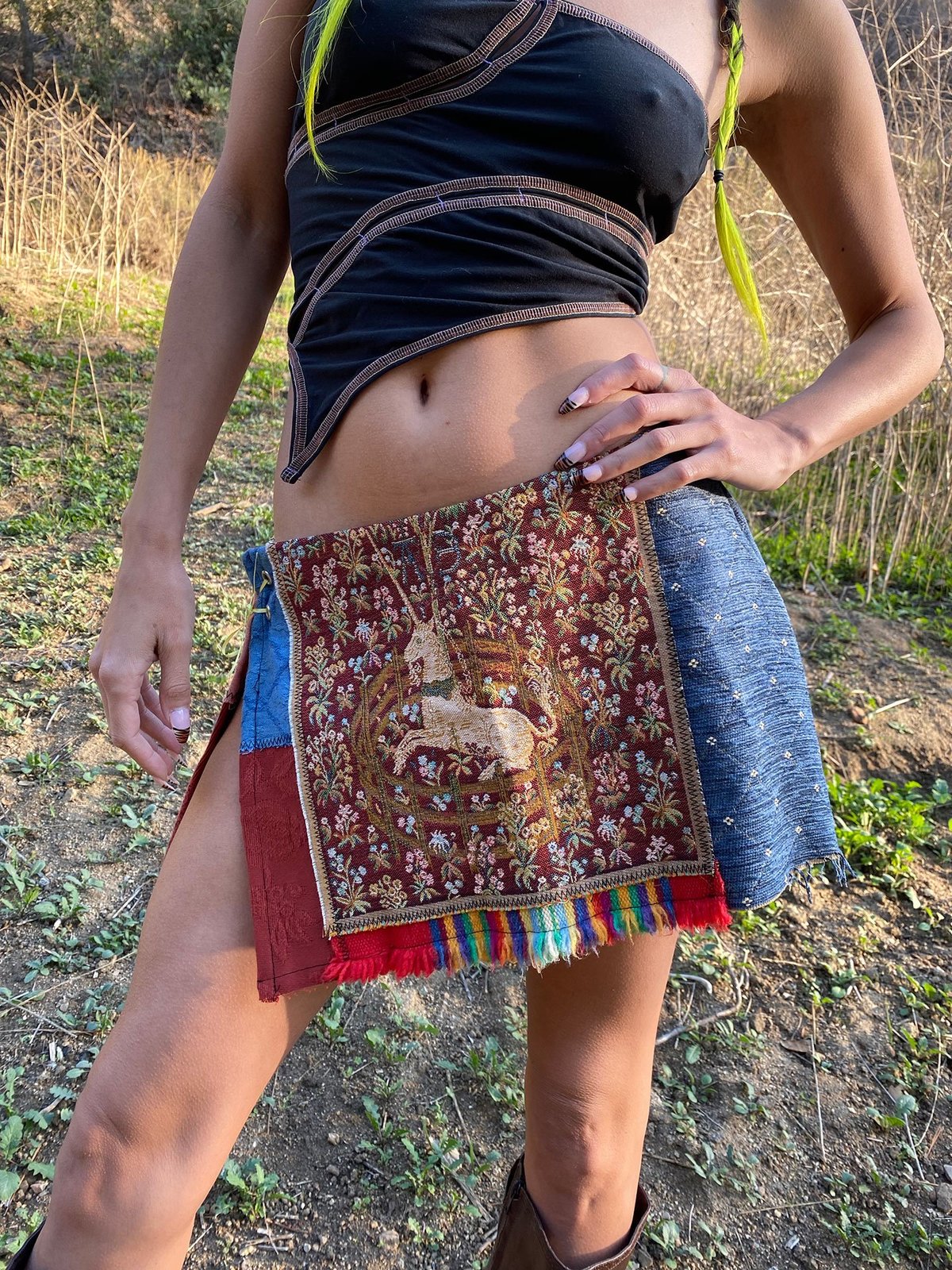 ROSIE EVANS Patch Unicorn Wrap Skirt - Image 2 of 3