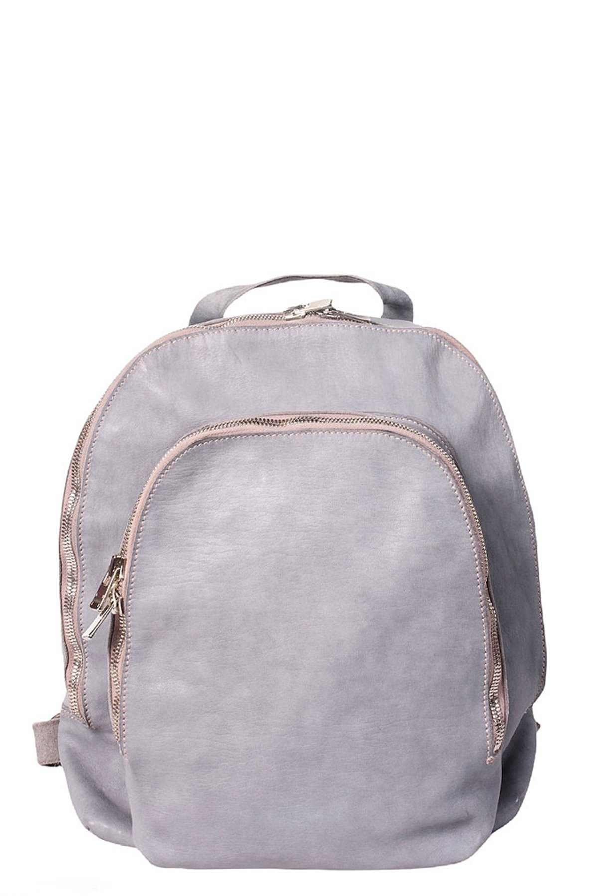 grey suede mini backpack The it features the same iconic metal ring loop and chain Guidi Zip Leather Backpack -