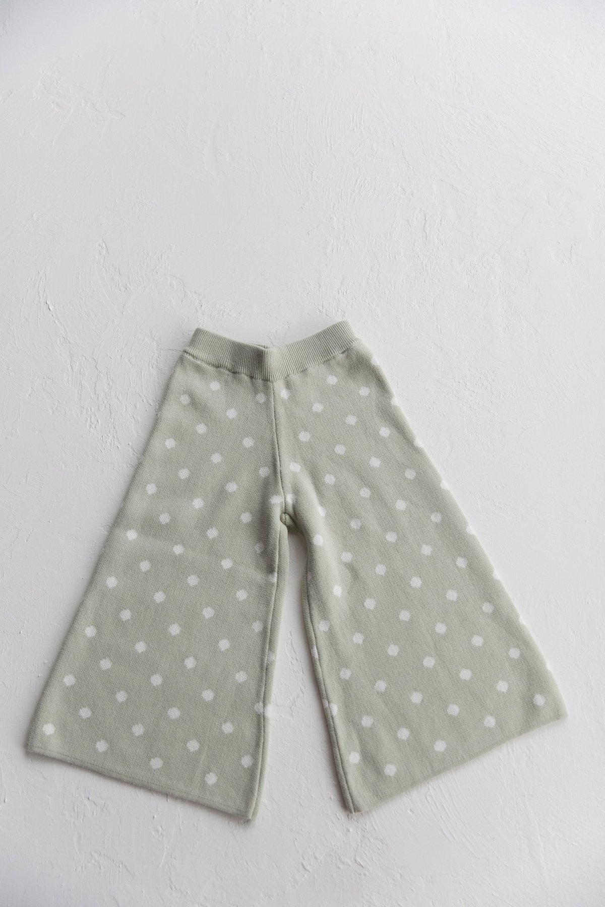 Kids Raised By Water Knit Polka Dot Pants - Mint - Image 3 of 3
