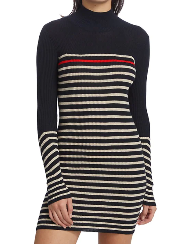 Rag Bone Kate Mini Sweater Dress Navy Multi on Garmentory