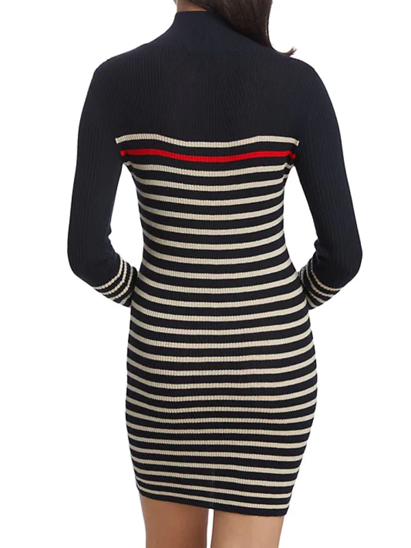 Rag & Bone Kate Mini Sweater Dress - Navy Multi | Garmentory