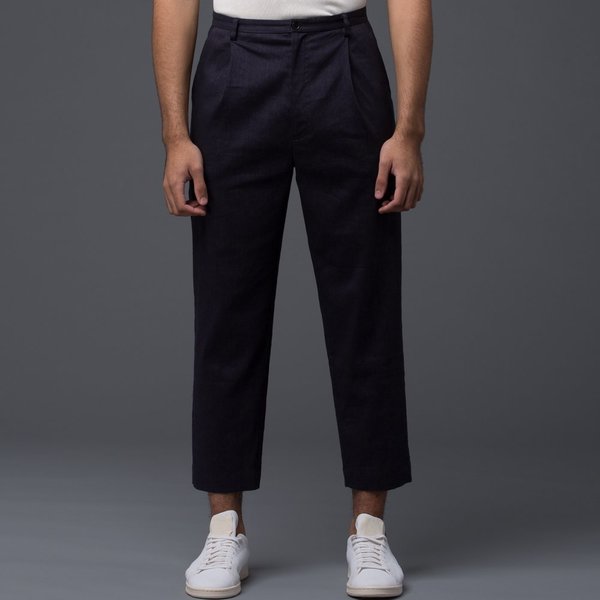 DEVEAUX - Single Pleat Pant - Navy DEVEAUX - Single Pleat Pant - Navy