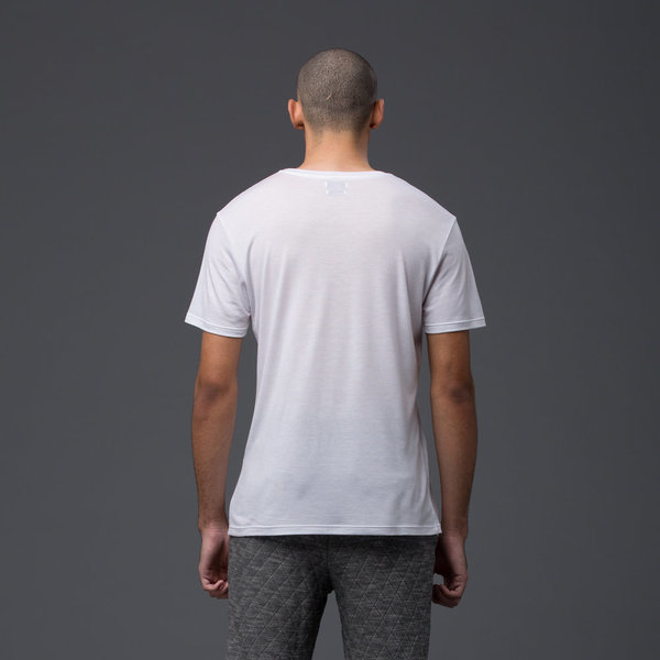 DEVEAUX - Short Sleeve Tencel Tee - White DEVEAUX - Short Sleeve Tencel Tee - White