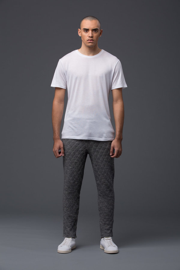 DEVEAUX - Short Sleeve Tencel Tee - White DEVEAUX - Short Sleeve Tencel Tee - White