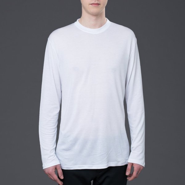 DEVEAUX - Long Sleeve Tencel Tee - White DEVEAUX - Long Sleeve Tencel Tee - White
